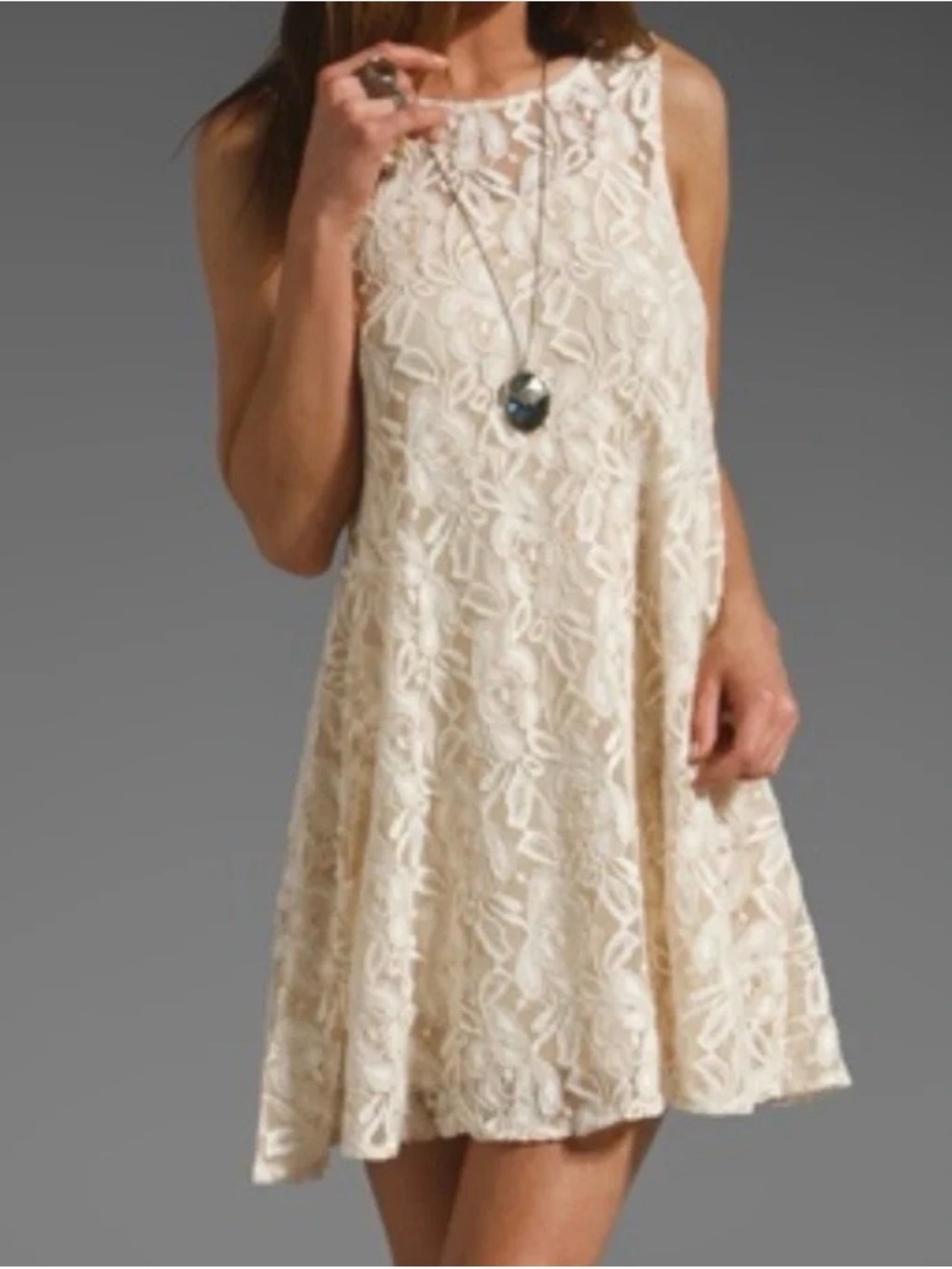 Free People Miles of Lace skater dress
